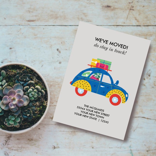 Cartão de Anúncio Plano de Carro Colorido em Movim (Criador carregado)