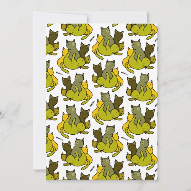 Cartão de Anúncio PlanoGatinhos de azeitona (Frente)