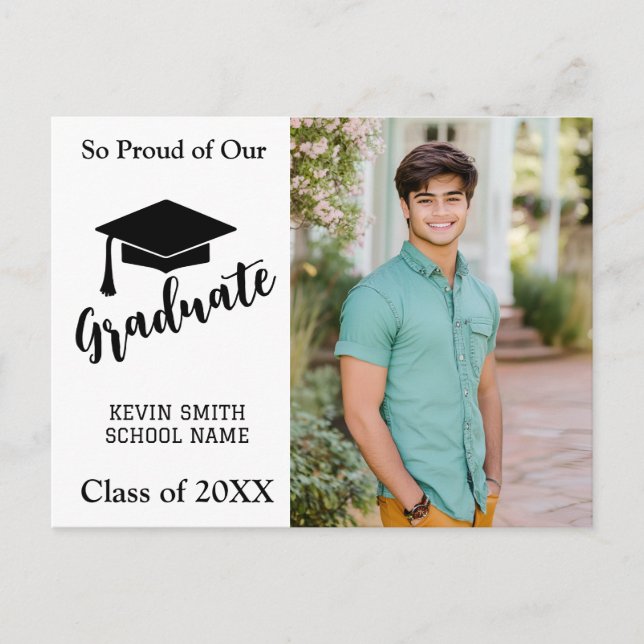 Cartão de Anúncio Preto e Branco SIMPLES MODERNO (Frente)