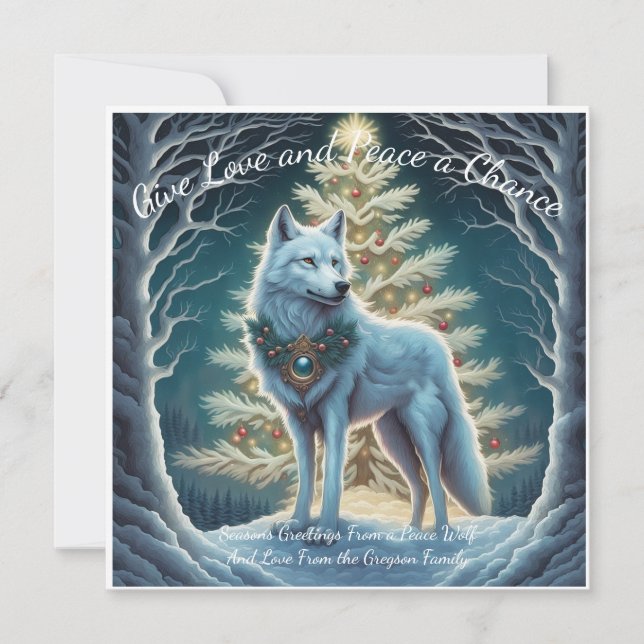 Cartão Dê ao Amor e à Paz uma chance. Harmonia Global: (Frente)