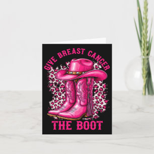 Cartão Dê Ao Cancer Da Mama O Cancer Da Garota De Boot Aw