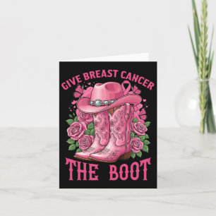 Cartão Dê Ao Cancer Da Mama O Ribbo De Sensibilização Do