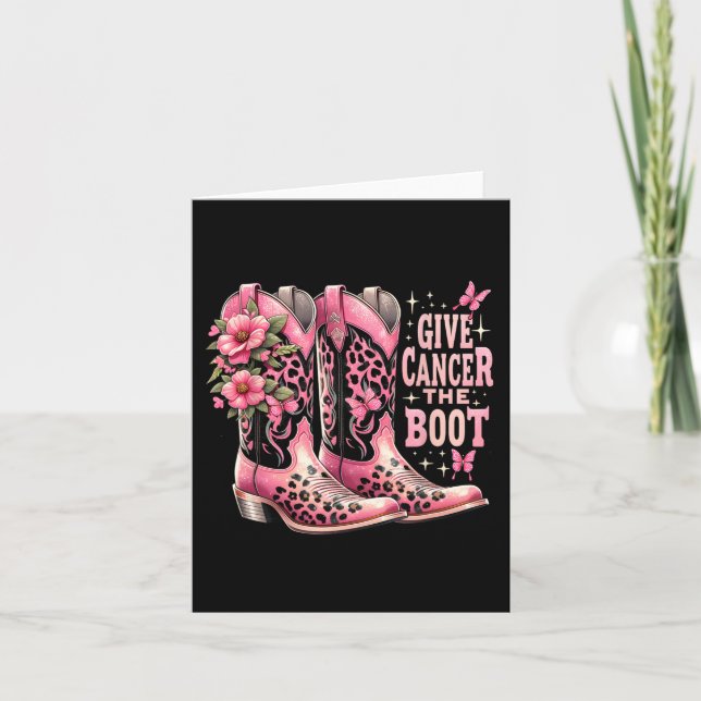 Cartão Dê Ao Cancer O Boot Westers Cowgirl Boots Break Br (Frente)