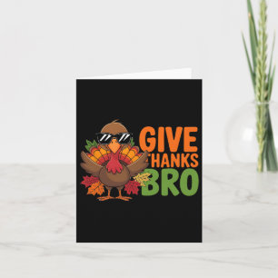 Cartão Dê aos Obrigados Bro Cute Turkey Toddler Ação de G