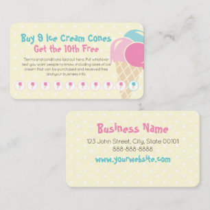 Cartão de aperto do carimbo de fidelidade do sorve