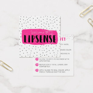 Cartão de aplicação fúcsia Flirty de LipSense
