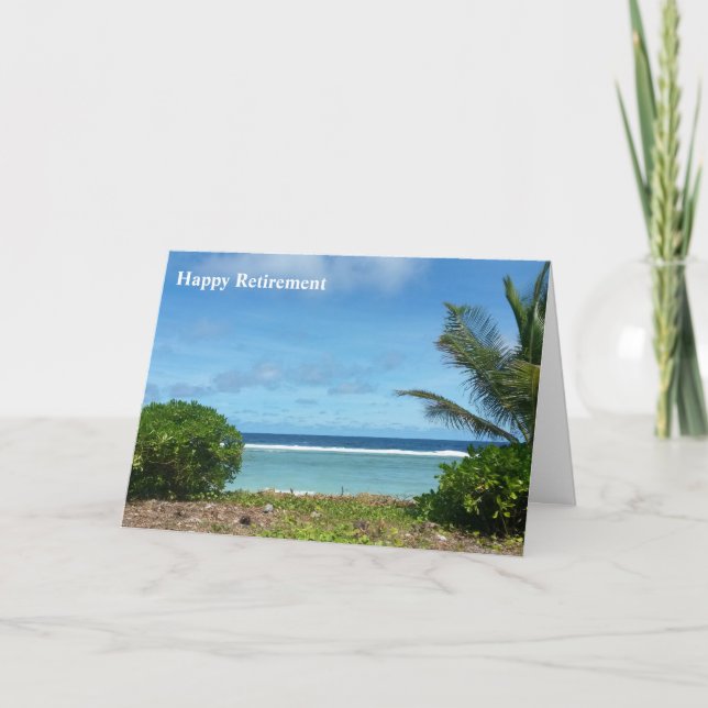 cartão de aposentação de praia (Frente)