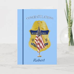 Cartão de aposentadoria da patrulha de borda dos E