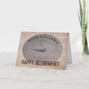 Cartão de aposentadoria de reaxamento de esquilo c