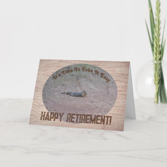 Cartão de aposentadoria de reaxamento de esquilo c (Frente)