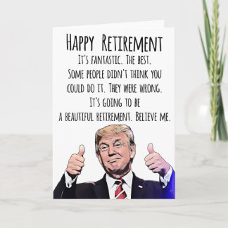 Cartão de Aposentadoria Divertido de Trump – Humor