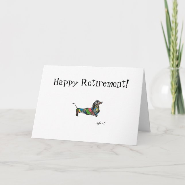 Cartão de aposentadoria feliz dobrado (Frente)