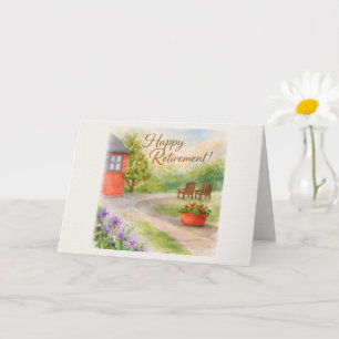 Cartão de Aposentadoria Garden Path Design Luxuo