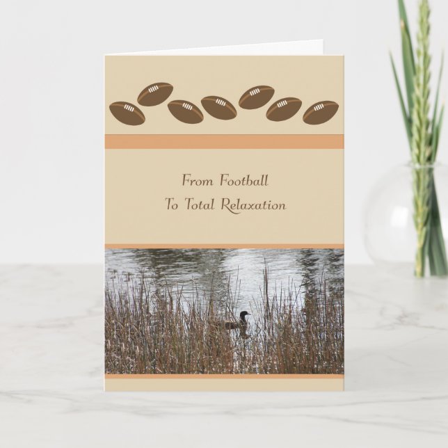 Cartão de aposentadoria para treinador de futebol (Frente)