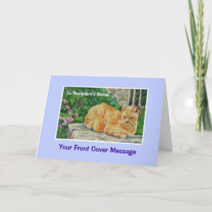 Cartão de aposentadoria personalizável, Ginger Cat