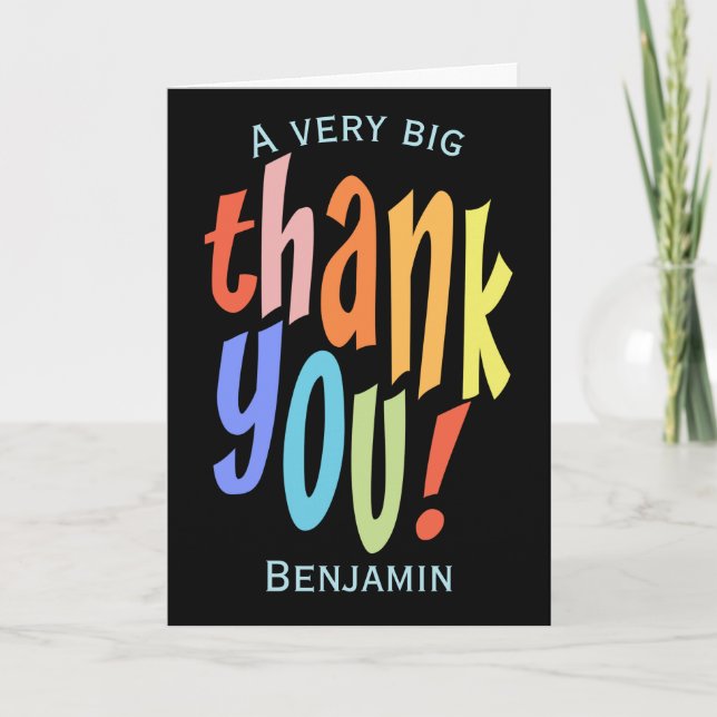 Cartão De Apreciação De Agradecimento Colorido (Frente)