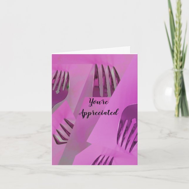 Cartão de Apreciação de Design Culinário (Frente)