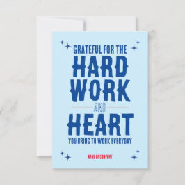 Cartão de Apreciação do Funcionarios de Funcionári