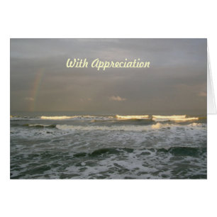 Cartão de Apreciação do Pastor Arco-Íris Ondas Oce