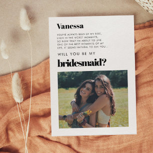 Cartão de apresentação de foto Chic Bridesmaid