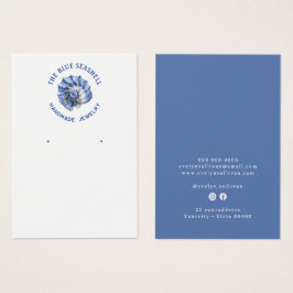 Cartão de apresentação do logotipo da concha azul