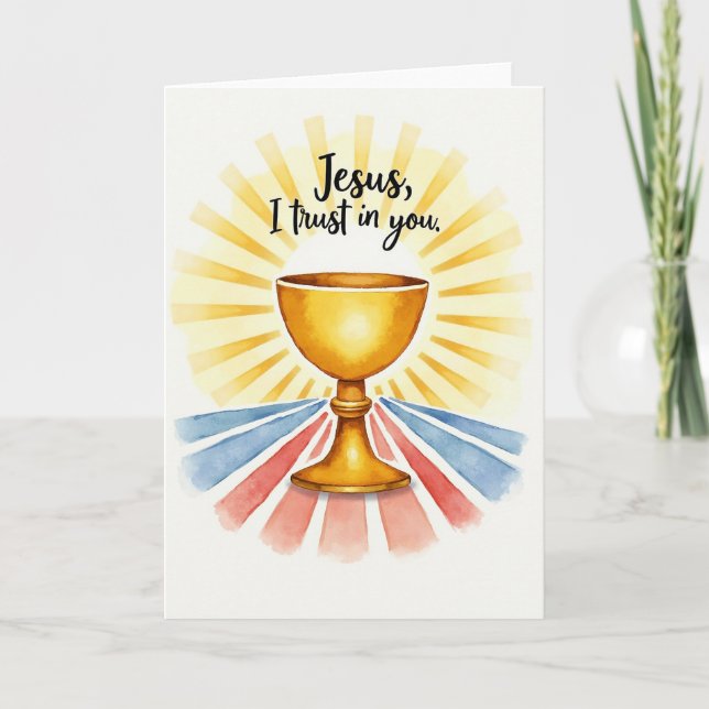 Cartão de Aquarela Confiança Dourada (Frente)