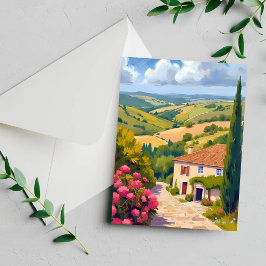 Cartão de Aquarela da Vinícola do Campo Italiano