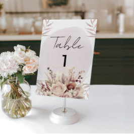 Cartão de Aquarela Rosa Poeirento Floral Boho