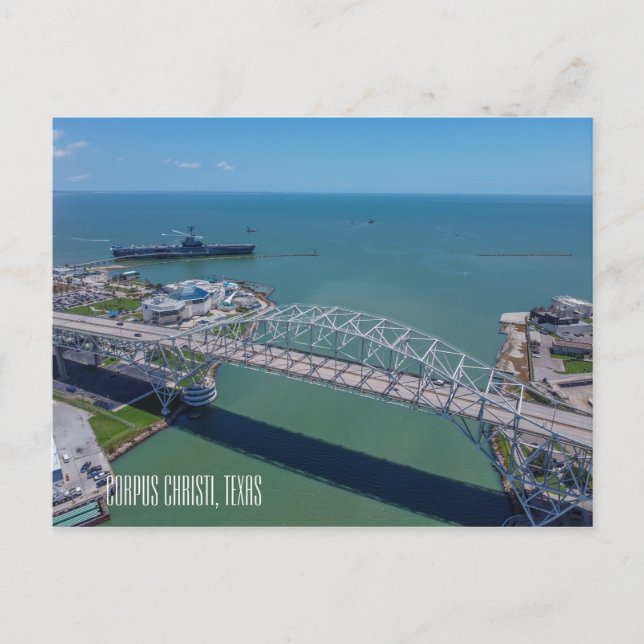 Cartão de Aquário de Estado Corpus Christi USS Lex (Frente)