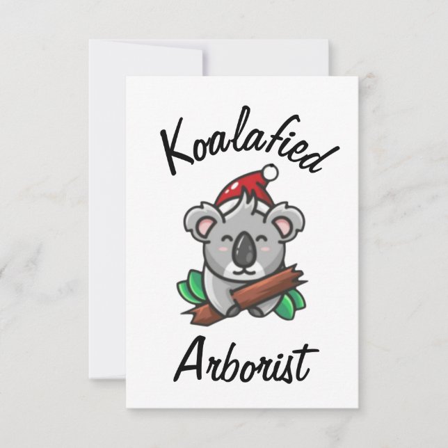 Cartão de Arborista Koalafied (Frente)