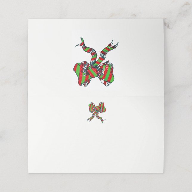 Cartão de Arco de Natal (Exterior/Desdobrado)