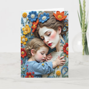 Cartão de Arte Abraço das Mães Florais