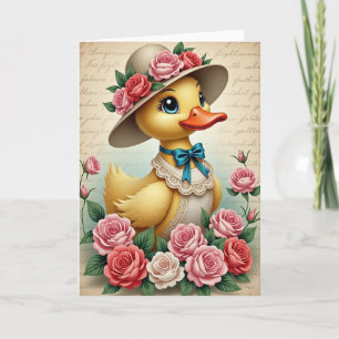 Cartão de Arte Adorável Amigo Emplumado