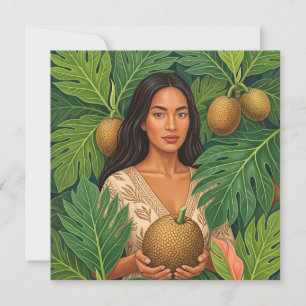 cartão de arte aloha havaiano verso em branco