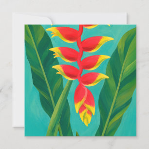 cartão de arte aloha havaiano verso em branco