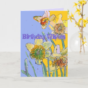Cartão de Arte Amarelo Primavera