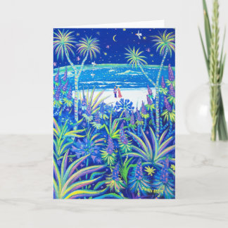 Cartão de Arte: Amor com Jardim de Algodão Praia