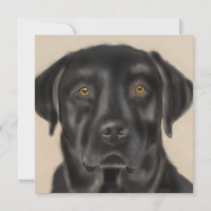 Cartão de arte Black Labrador