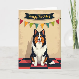 Cartão de Arte Canina Festiva