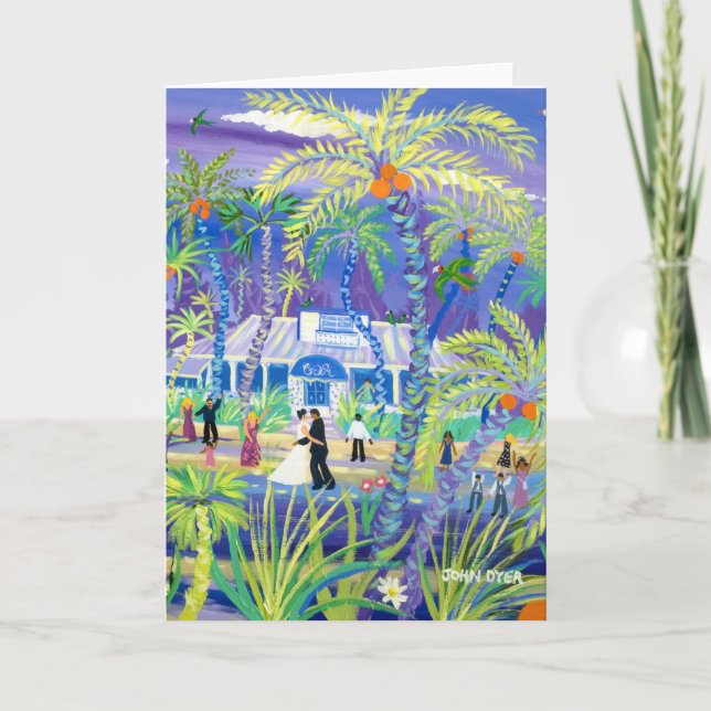 Cartão de Arte: Casamento Tropical (Frente)