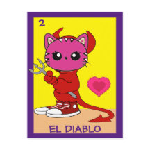 Cartão de Arte Cat, O Diabo, Cartão Postal