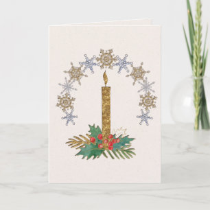 Cartão de Arte com Luz de Velas de Natal