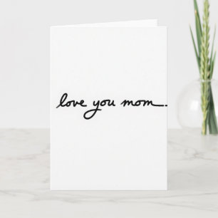Cartão de Arte com Pincelada 'Amo Você Mãe'