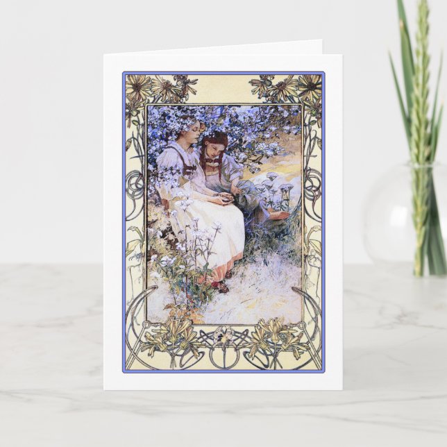 Cartão de Arte/Convite: Mucha: As Beatitudes (Frente)