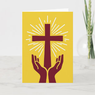 Cartão de Arte Cruz de Luz Sagrada