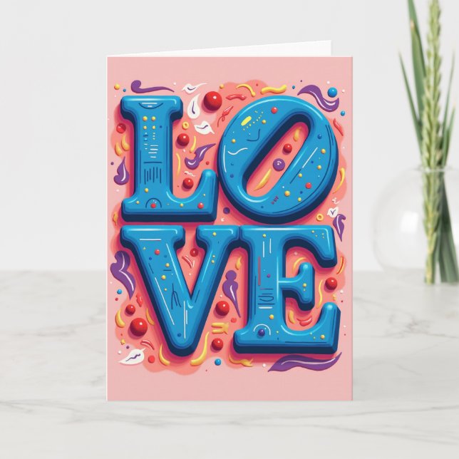 Cartão de Arte de Amor Simples (Frente)