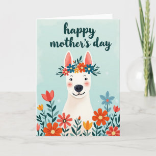 Cartão de Arte de Animal com Coroa Floral