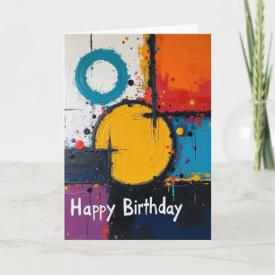 Cartão de Arte de Aniversário Ensolarado