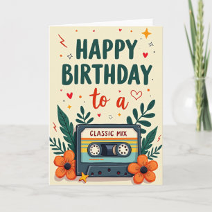 Cartão de Arte de Aniversário Groovy