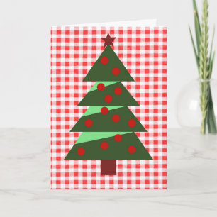 Cartão de Arte de Árvore de Natal em Estilo Fazend